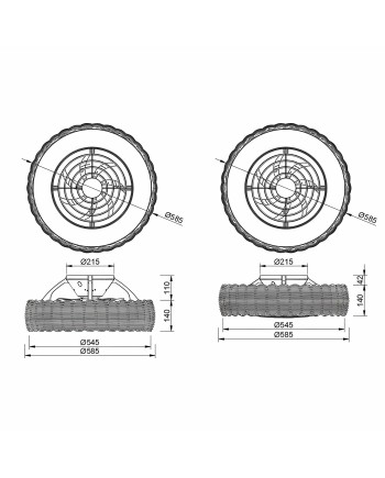 KILIMANJARO MINI * PLAFÓN / VENTILADOR - RATAN